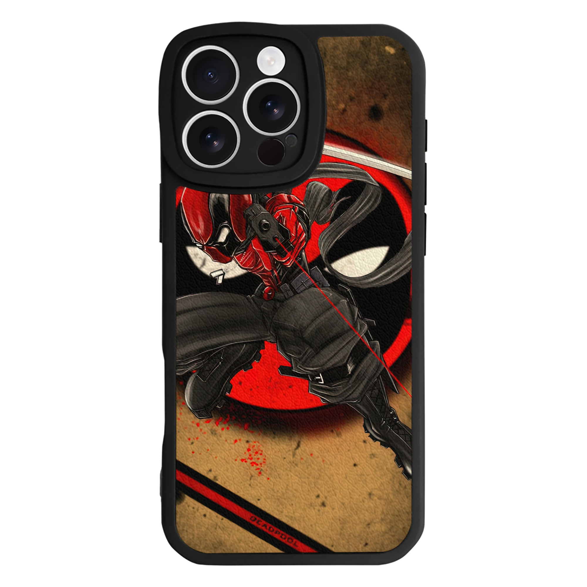（画像用） Deadpool デッドプール 【iPhone 16シリーズ対応】シリコンスマホケース（レザー調） 材質：シリコン